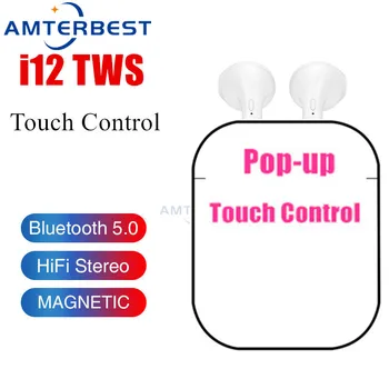 

AMTERBEST i12 TWS Original Portable Wireless Bluetooth Earphones Touch Control Headsets Stereo Earbuds for Smartphones PK i500