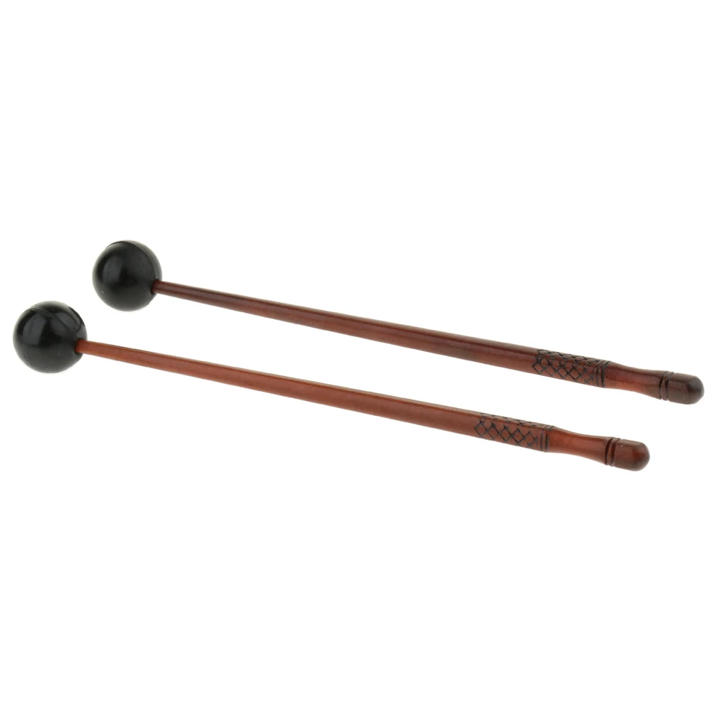 Pack of 2 Wood Hank Drum Handpan Perform Beaters Mallets 235mm/9.25inch Attractive Processed 
