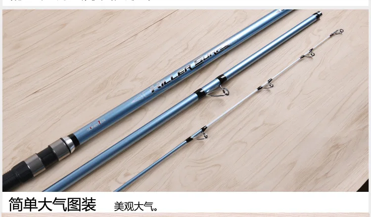 Vara de Pesca Oca e Ponta Superhard Surf - 4.5 3 Seções Carbono Fundição cw 100-250g Ponta Sólida Assento Praia Haste Rod 4.2 m 21 pesca cw 100-250g ponta oca e ponta sólida assento praia haste