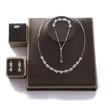 

Jewelry Set HADIYANA Creative Star Shape Design Necklace Earring Ring And Bracelet Set Lady Party Zircon CN468 Conjunto de joyas