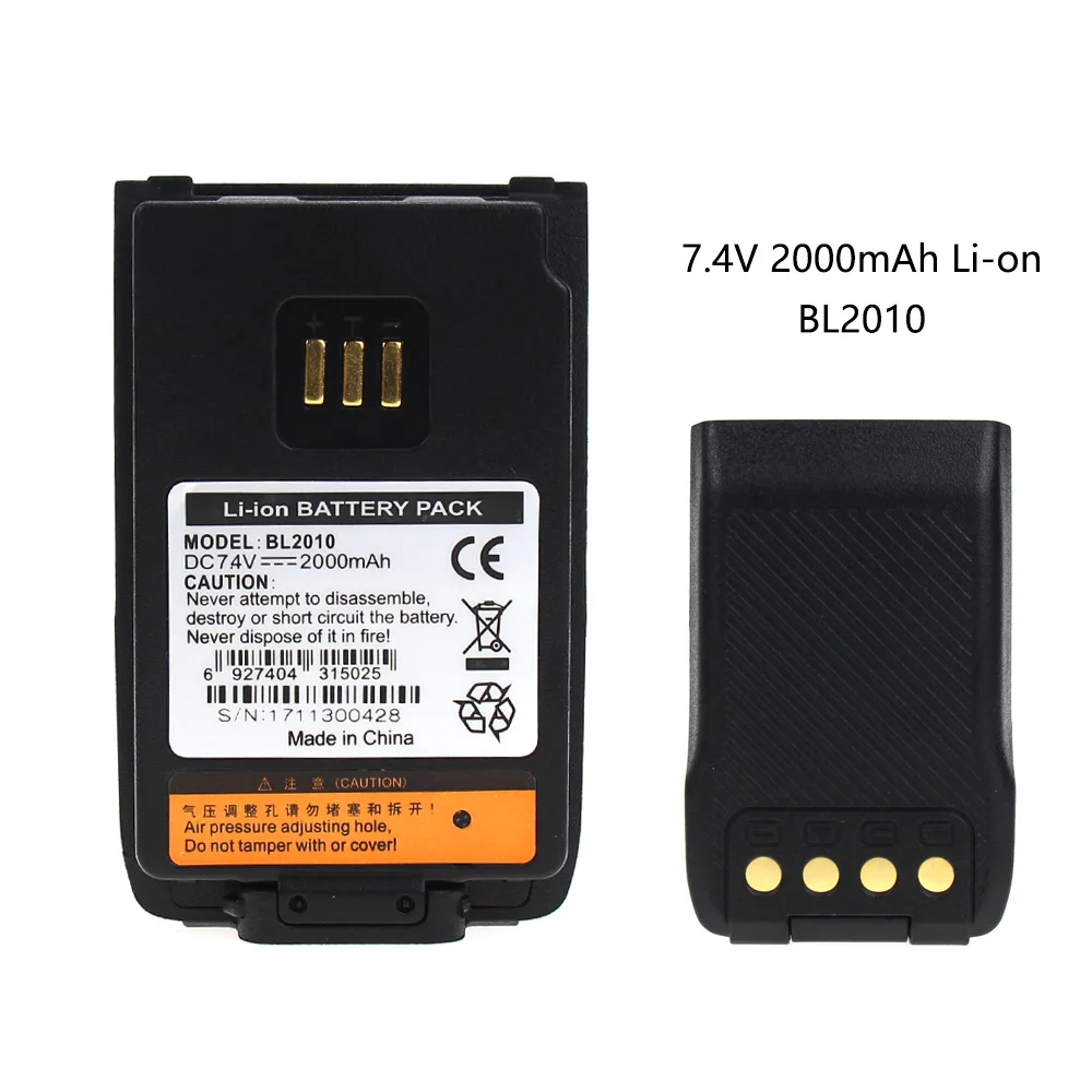 Двухстороннее радио 2000mAh литий-ионный аккумулятор для Hytera BL2010 BL1504 UL913 PD562 PD502 PD682G