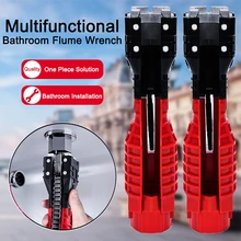 

Foldable Water Pipe Wrench Double End Basin Bottom Pliers Sleeve Bathroom Faucet Sink Installation and Maintenance Tool 18 In 1