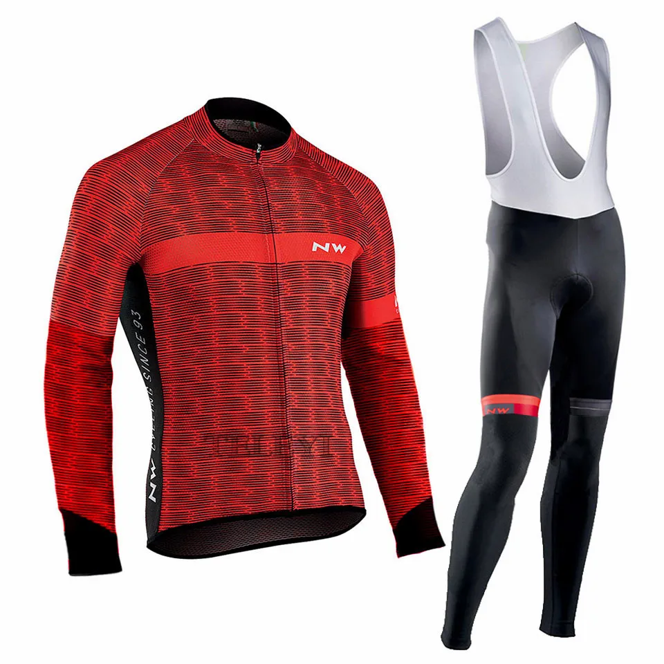 North Wave комплект одежды для велоспорта с длинными рукавами, NW Pro Team Jersey, мужской дышащий костюм, спортивная одежда для езды на горном велосипеде