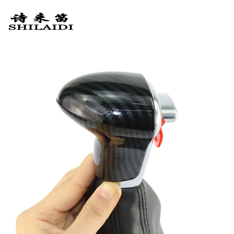 Car Styling Carbon Fiber Gearshift Handle Frame Cover Stickers For Audi A4 B8 A5 A6 C7 S6 A7 S7 Q5 Q7 Gear Shift Knob Head Decal |