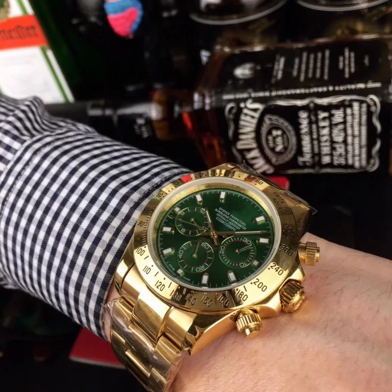Rolexable мужские 18K часы Механические Авто Дата, сапфировое спортивные часы из нержавеющей стали водонепроницаемые 100 м Механические наручные часы для дайвера