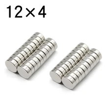 5/10/20/50/100 Pcs 12x4 Round NdFeB Neodymium Magnet N35 Super Powerful Small imanes Permanent Magnetic Disc
