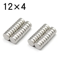 5/10/20/50/100 Pcs 12x4 Round NdFeB Neodymium Magnet N35 Super Powerful Small imanes Permanent Magnetic Disc