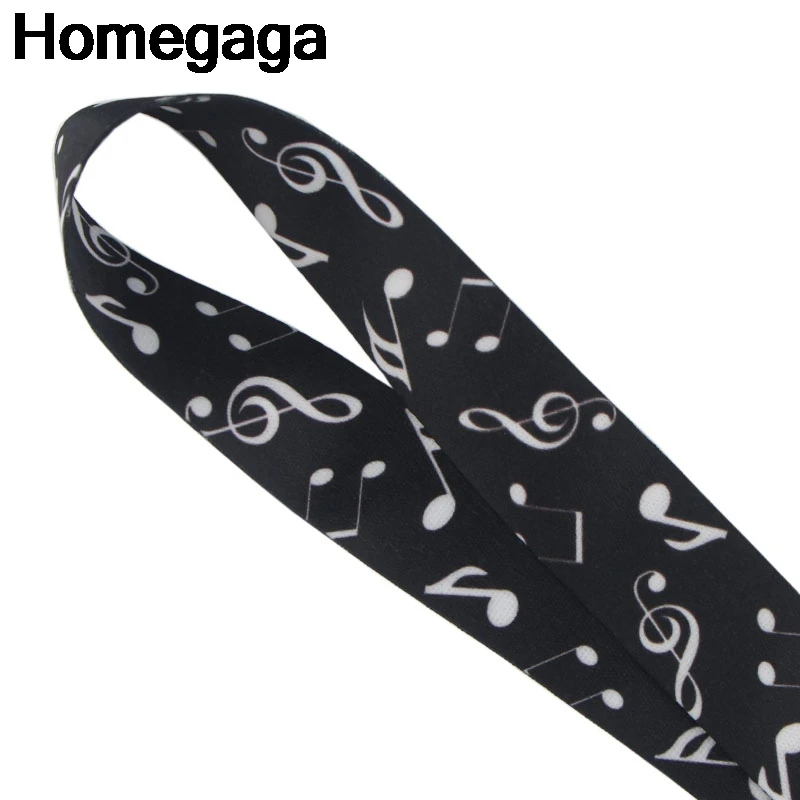 Homegaga музыкальные нотки винтажные ремешки на шею id держатель для телефона ожерелье для ключей нагрудные опознавательные Значки для идентификации владельцев лент D2330