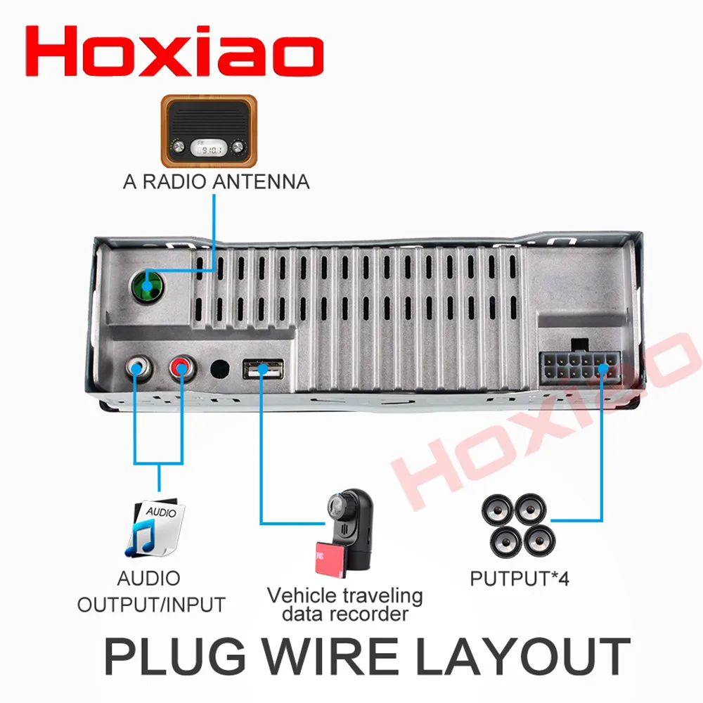 Автомобильный MP3 плеер стерео система с поддержкой Bluetooth FM/AM Типоразмер 1 din 12 В