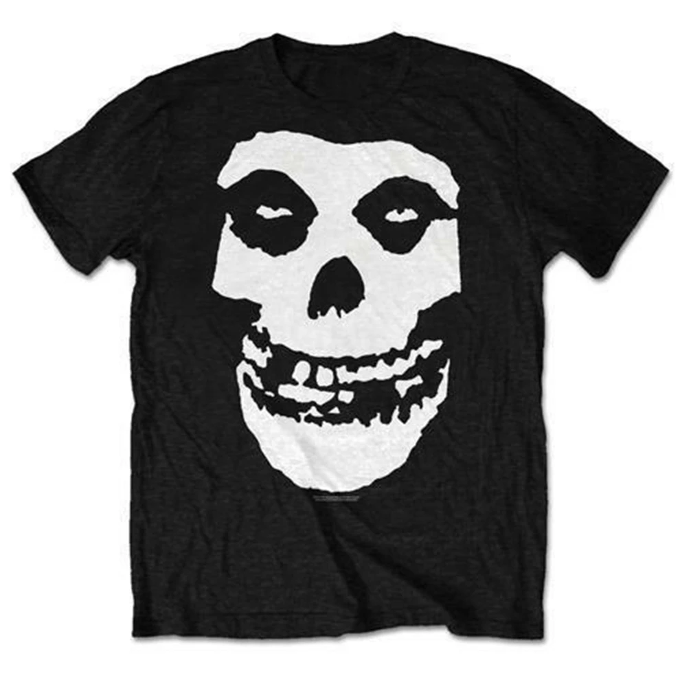 Мужская футболка с черепами Misfits классическая черная в стиле панк-рок Merch унисекс