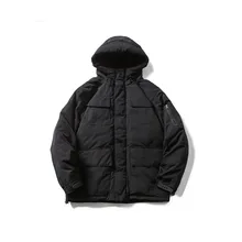 Японский ретро 19 зимний мужской короткий пуховик свободный сплошной цвет Досуг теплый Кепка пальто для мужчин