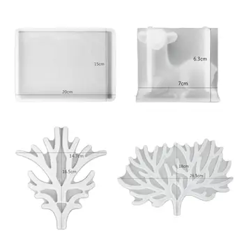 

Crystal Epoxy Resin Mold Big Antler Tree Tray Casting Silicone Mould DIY Q0KE