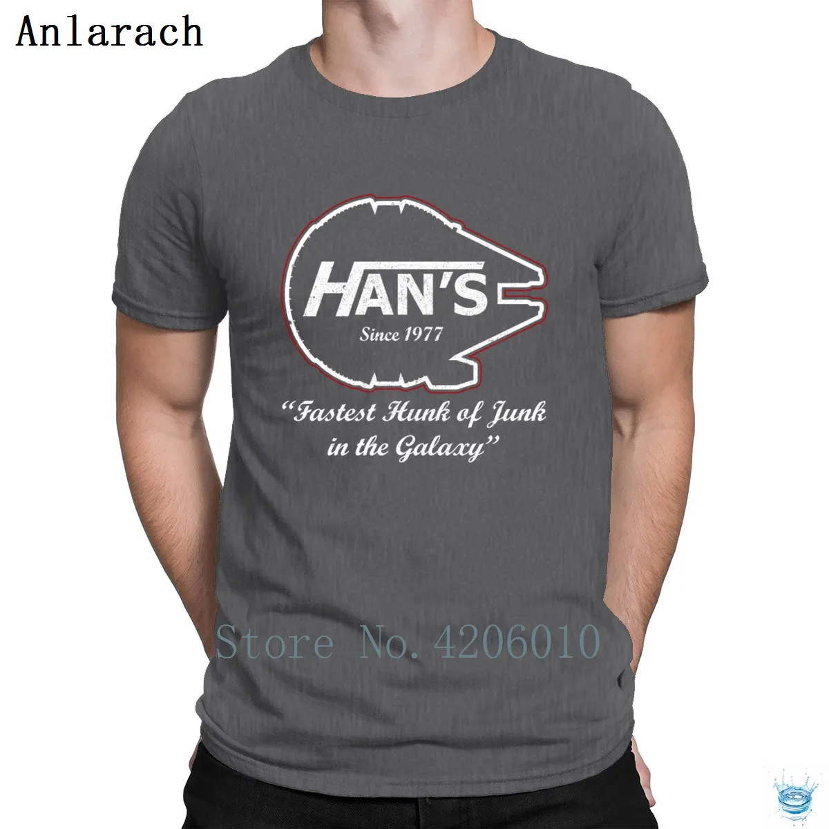Han's shipping самый быстрый мусор в футболки с изображением галактики весна осень веб-сайт футболка с буквами для мужчин Графический круглый вырез