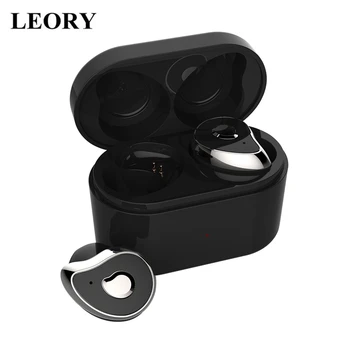 

LEORY TWS Wireless Stereo bluetooth 5.0 Earphone Noise Reduction HiFi Earbuds Button Control Waterproof Sports Headset with Mic