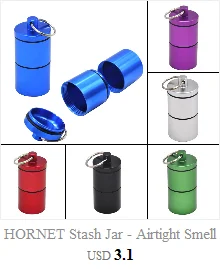 HORNET Stash Jar-герметичный алюминиевый контейнер для трав, устойчивый к запаху, керамическая курительная трубка, измельчитель трав