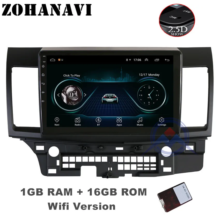 1G 16G Canbus ZOHANAVI 2.5D Android 9,0 Автомобильный мультимедийный плеер для Mitsubishi Lancer EX EVO Lancer 10 2008- автомобильный Радио dvd gps навигация - Цвет: 1G 16G Canbus