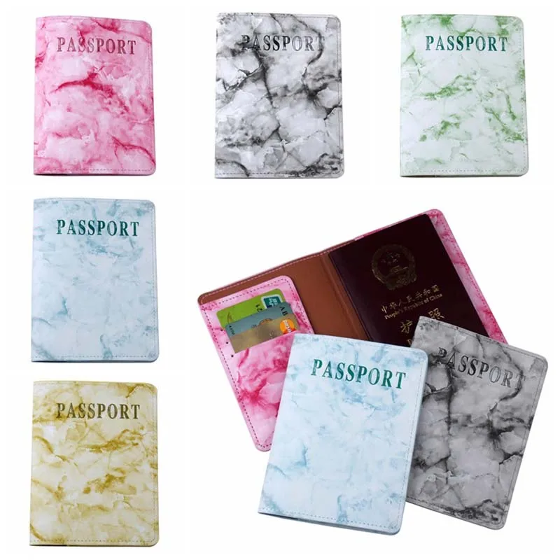 Новейшие мраморные аксессуары для путешествий для женщин и мужчин, сумка для паспорта из искусственной кожи высокого качества, чехол для паспорта для девушек, чехол для паспорта