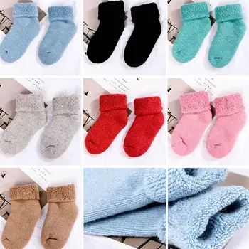 

Real Woolen Thick Baby Kids Socks Winter Soft Warm Socks for Children 0-7 Years Boys Girls Thermal Floor Baby Socks