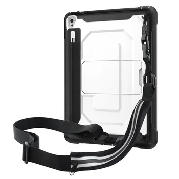 

For iPad Pro 9.7 Inch Tablet PC Case TPU Shockproof Protective Back Cover with Pen Slot Tablet Stand Case