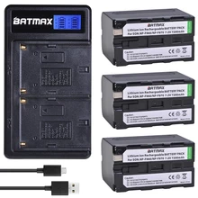 Batmax 3x NP-F970 NP-F960 NP F960 F970 Батарея+ ЖК-дисплей USB Dual Зарядное устройство для sony F960 F550 F570 F750 F770 MC1500C 190P 198 F950