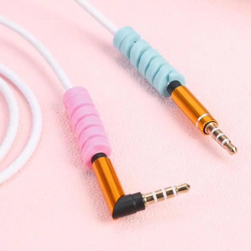 Спиральный кабель для зарядки Защитная крышка для iPhone Android USB кабель для зарядного устройства защитный рукав для кабеля для мыши