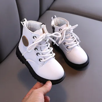 

Children's Shoes 2020 Fashion New Autumn Winter Boy's Casual Short Boots Student Leather Martin Boots Girls Soft Shoes D804