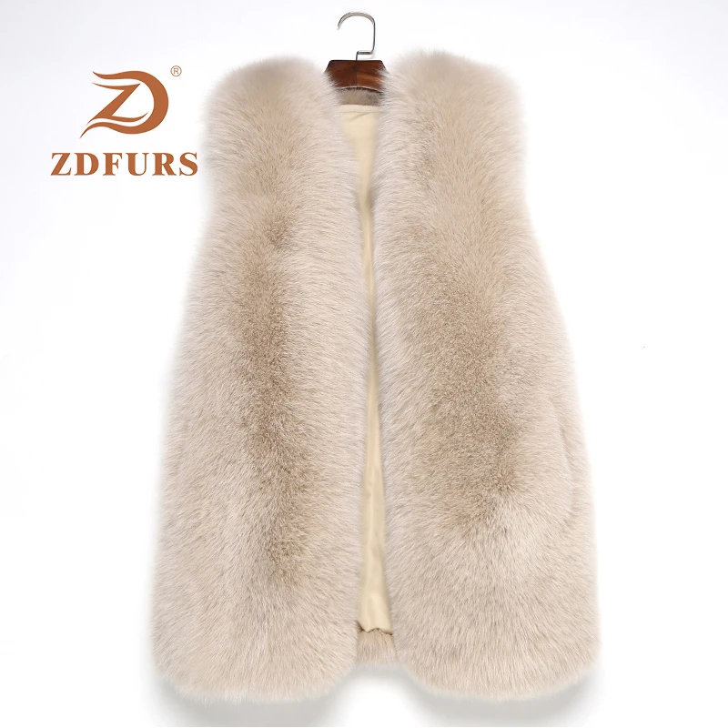 ZDFURS* натуральный Лисий жилет куртки для женщин натуральный мех пальто зимний жилет