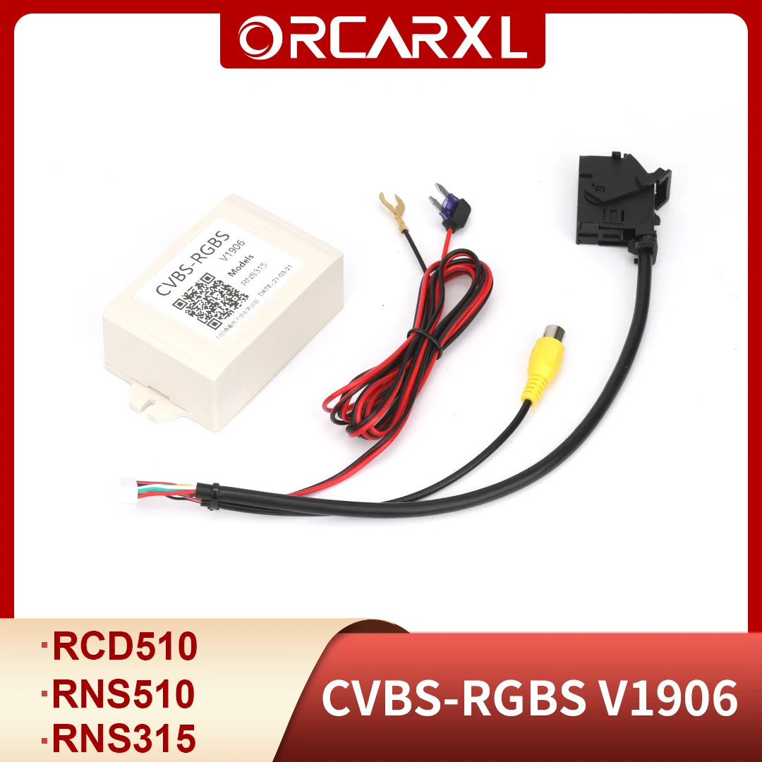 Cvbs Adattatore Rgb Adattatore Convertitore Av A Rgb Per Vw Per Volkswagen Rcd510 Rns510 Rns510 Rns315 Rcd510 Flip Logo Camera
