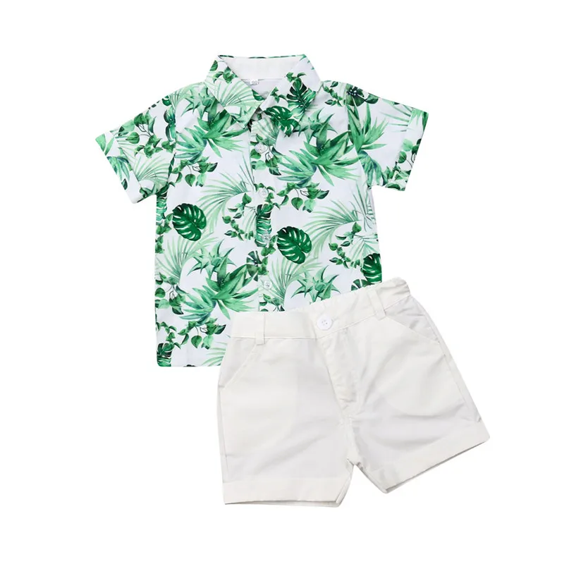 2019 Новая Одежда для новорожденных мальчиков, футболка + шорты, комплекты одежды
