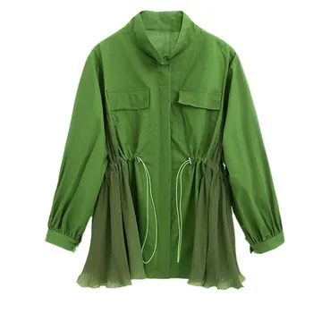 

safari shirts women lace up waist coats shirts female long sleeve jackets shirts woman safari topa autumn clothing