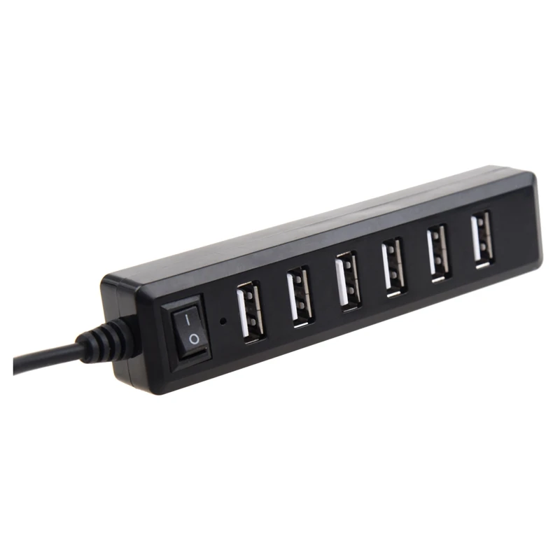 Концентратор USB 2,0 с 7 портами 480 Мбит/с для портативных ПК 115x25x18 мм