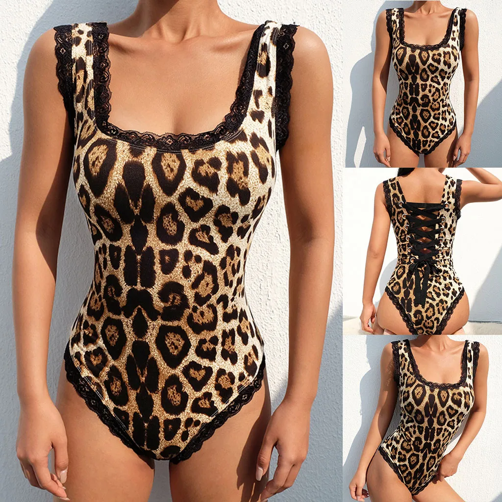 

Porno Sexy Lingerie Women Leopard Print Mujer Sexy Underwear Camisole Bandage Femenina Garment Erotic Babydoll Bodysuit Costumes