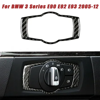 

Headlight Switch Trim UV Resistant Carbon Fiber Fit For BMW 3 Series E90 E92 E93 2005-2012 Interior Mouldings