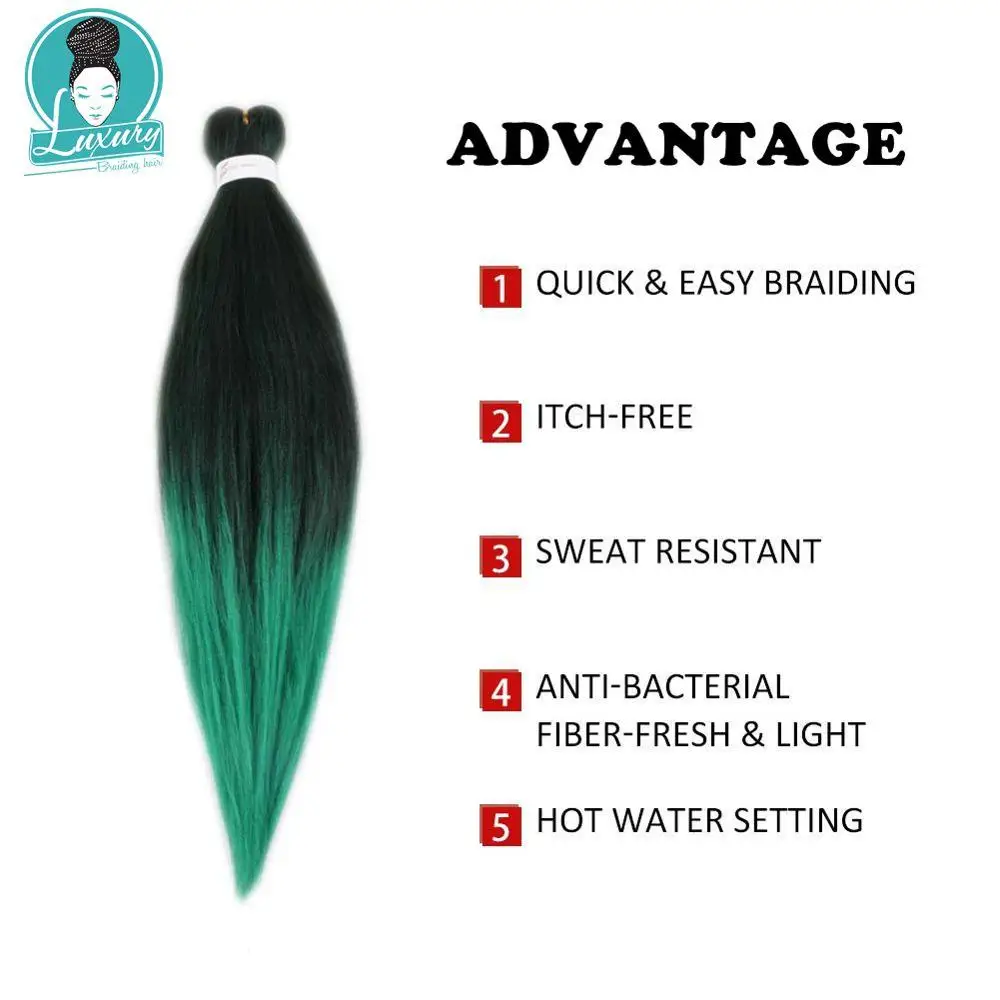 Роскошные плетеные волосы 8 упаковок Омбре цвет 26 дюймов Джамбо Горячая вода