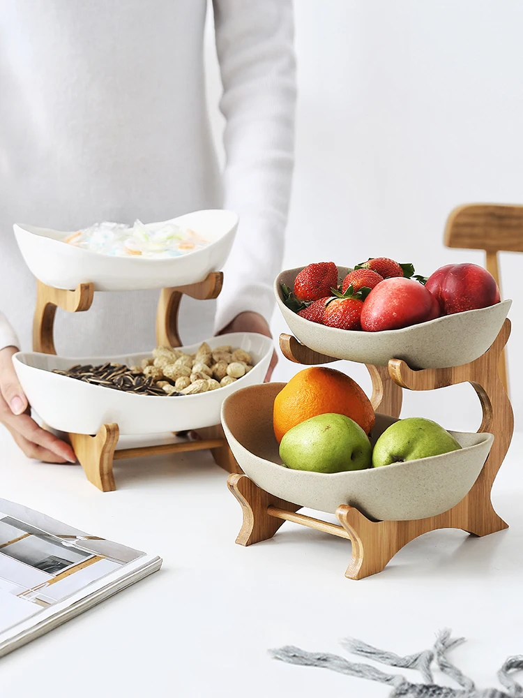 Домашний кухонный инструмент, креативное японское стильное керамическое блюдо, деревянный поднос, сухофрукты, закуска, конфетное блюдо, разделенное блюдо, соус, блюдо
