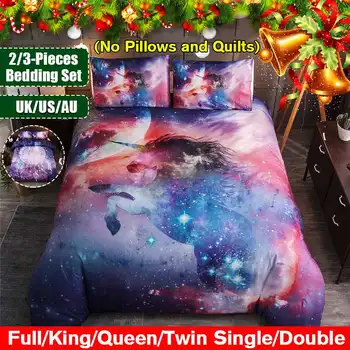 

Full/Queen/King 3/2 Pcs Christmas Bedding Set comfortable 3D Starry Sky Duvet Cover Set Bed Set Pillowcases Bedspread Bedclothes