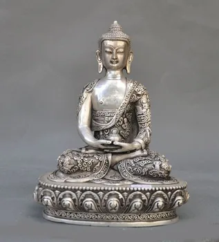 

wedding decoration Tibet Buddhism Tibetan silver Medicine Buddha Sakyamuni Tathagata Buddha statue