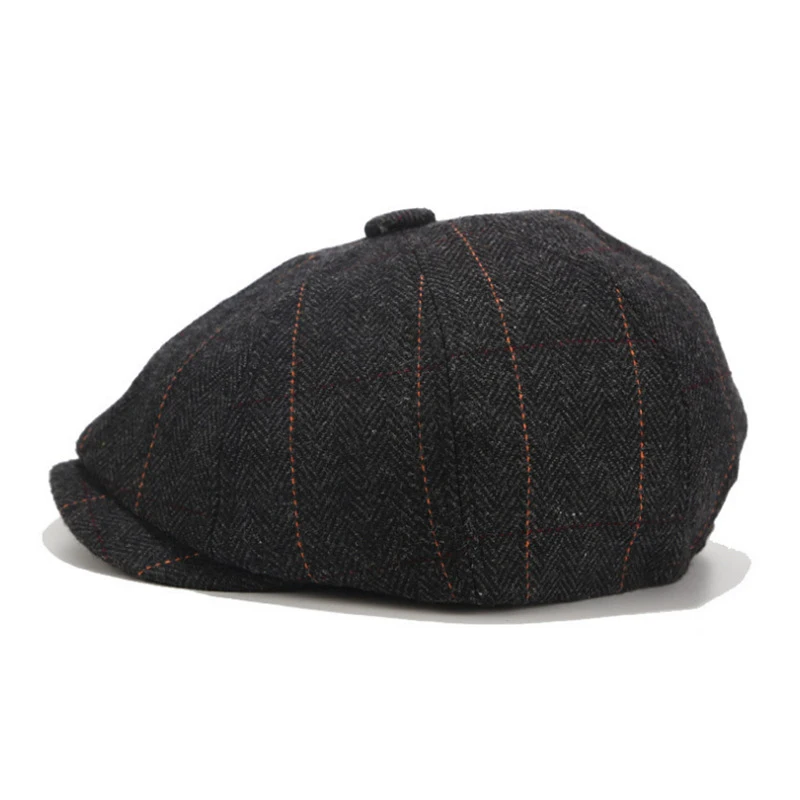 Casquette, Прямая поставка, шерстяная твидовая Кепка Newsboy, шапка в елочку для мужчин и женщин, Гэтсби, Ретро стиль, плоская кепка для водителя, BLM98