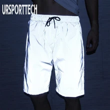Горячая Распродажа мужские светоотражающие шорты хип хоп Уличная Ночная шорты для бега мужские модные блестящие короткие бермуды Masculino Большие размеры 3XL