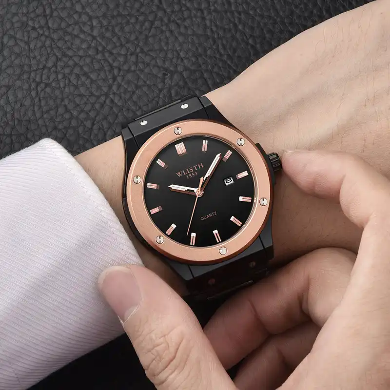 wlisth luxury brand calendar quartz business men w