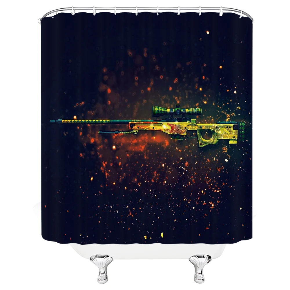 Шторка для душа из искусственной ткани AWM 72x72 дюйма с 12 крючками | Дом и сад
