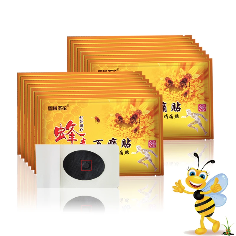 60/120PCS Magnet Patch Bee Venom Extract Pain Relief Medical Far Infrared Adhesive Sticker Body Massager Plaster | Красота и здоровье