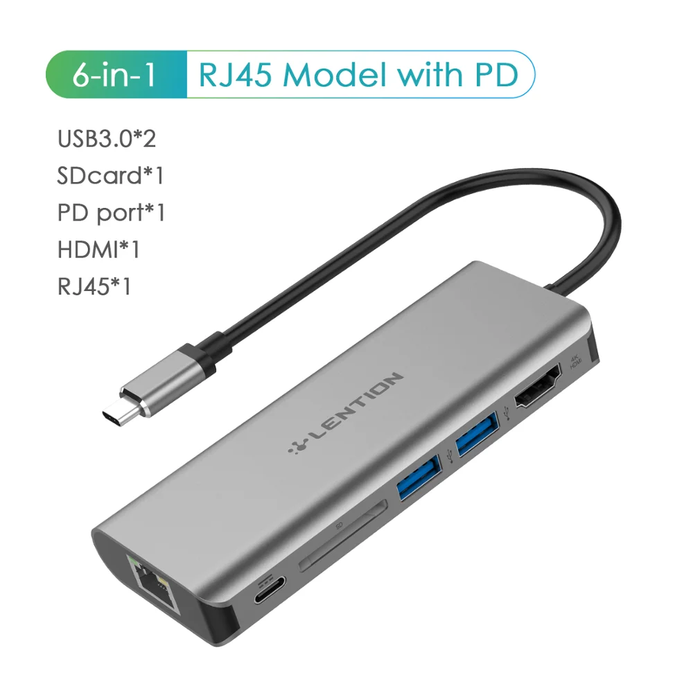 USB C цифровой AV многопортовый концентратор с 4K HDMI, 2 USB 3,0, кардридер, type C зарядка, гигабитный Ethernet адаптер для MacBook Pro