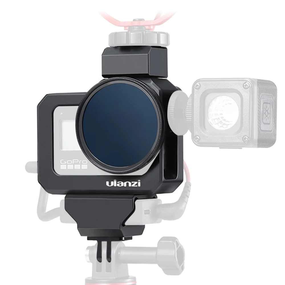 

ULANZI Metal Vlog Frame Cage for Gopro Hero Black 8 Extend Cold Shoe Mount Quick Release Protective Case Camera Accessories