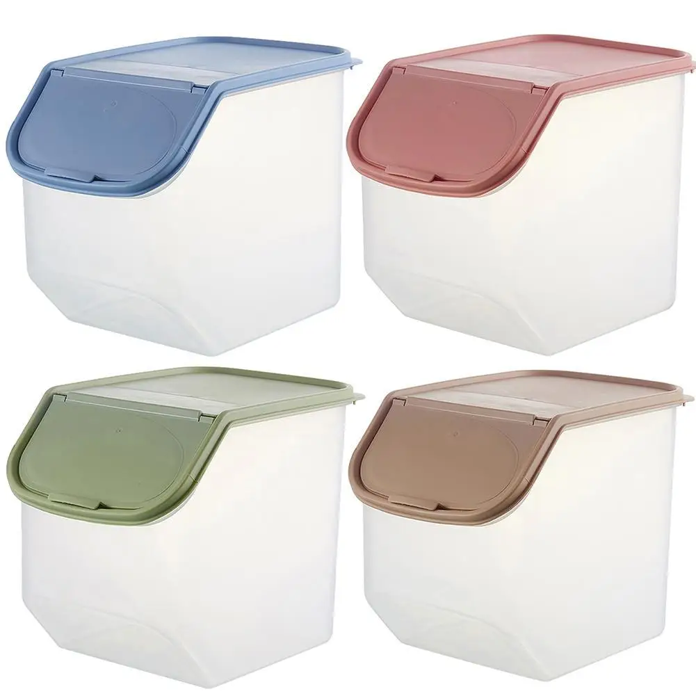 New Kitchen Dried Food Storage Box Sealed With Measuring Cup For Cereal Flour Rice Bean Grain Container Dropshipping | Дом и сад