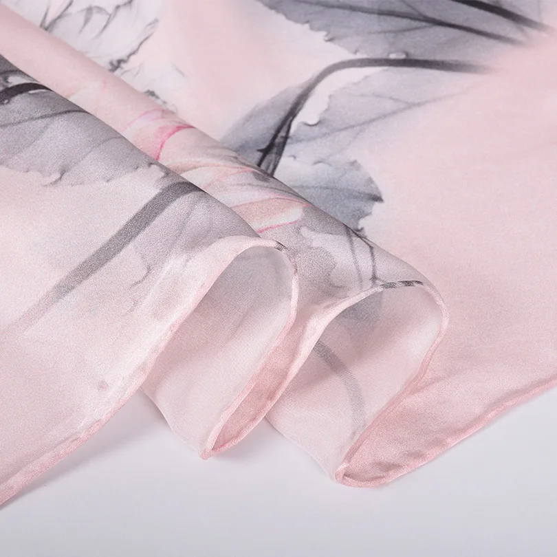 [BYSIFA] женский серый розовый шелковый шарф шаль Foulard Femmee осень зима женские длинные шарфы обертывания бренд шейный шарф хиджаб