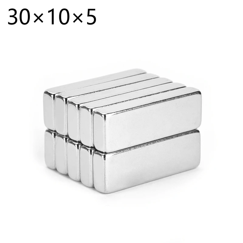 2/5/10/20/50Pcs 30x10x5 Neodymium Magnet 30mm x 10mm x 5mm N35 NdFeB Block Super Powerful Strong Permanent Magnetic imanes