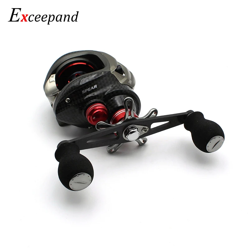 Exceepand черные EVA ручки мощные прямые baitcasing барабанные катушки ручка для Abu Garcia Daiwa Baitcaster ручки