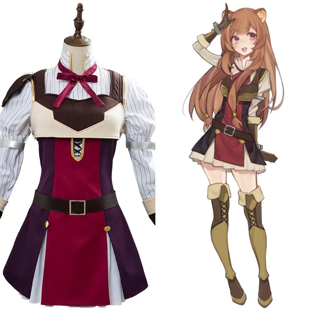 

Raphtalia Costume The Rising of the Shield Hero Cosplay Raphtalia Dress Uniform Tate no Yuusha no Nariagari Costume Women Custom