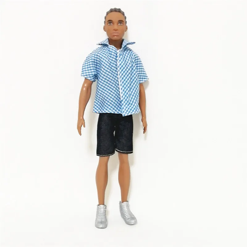 

Ken The Boyfriend Blue Tee Black Pant Set forBarbie Doll Clothes Accessories Play House Dressing Up Costume Kids Toys